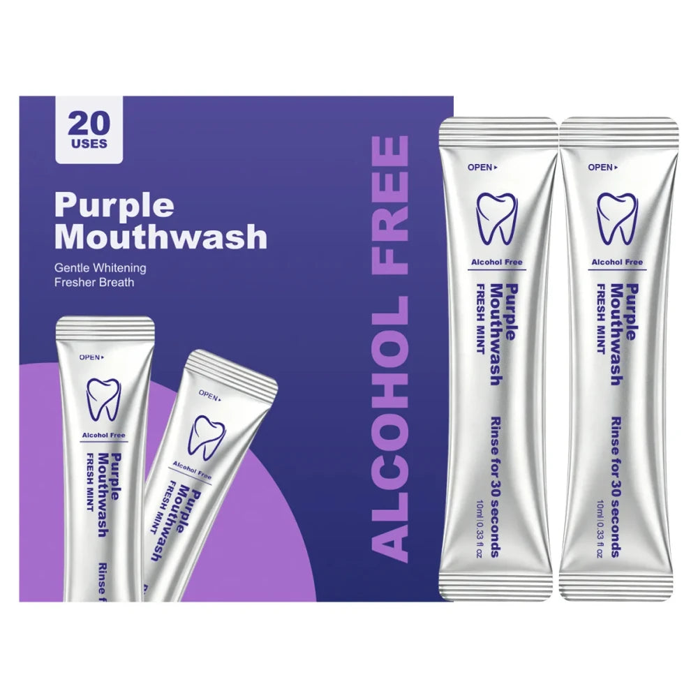 Purple Mouthwash Whitening Packets